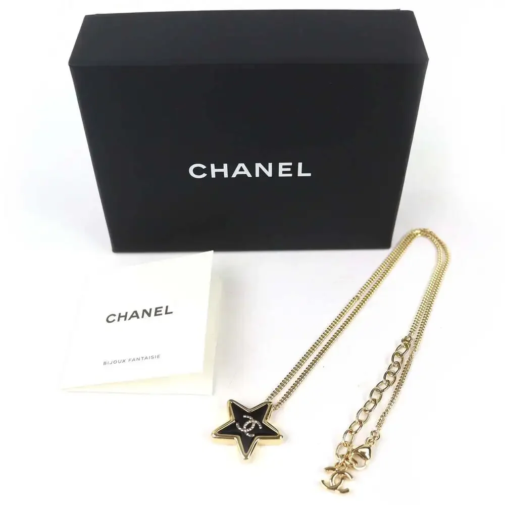 Chanel Cc Logo Star Pendant Necklace #256925C10B